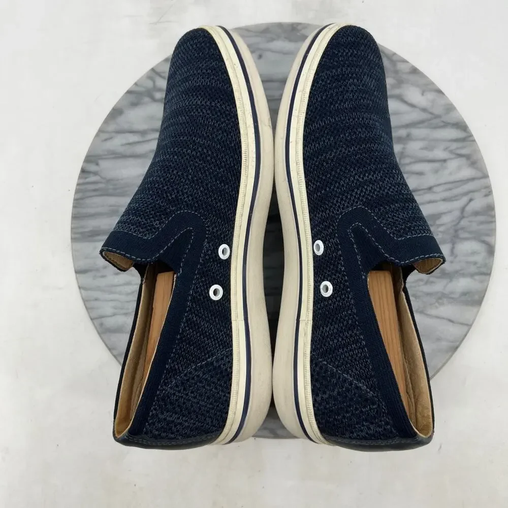 Johnston & Murphy Mens 9 Shoes Navy Trenton Knit Slip On Walking Comfort 25-3637
